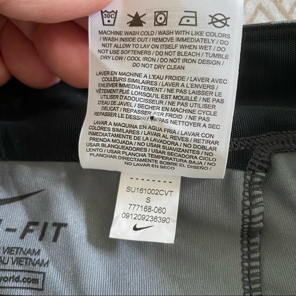 Nike Dri-Fit Leggings Confetti Pattern Gray Black - Picture 11 of 16